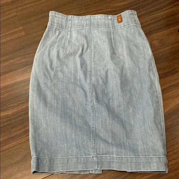7 For All Mankind denim Pencil Skirt - Picture 2 of 10